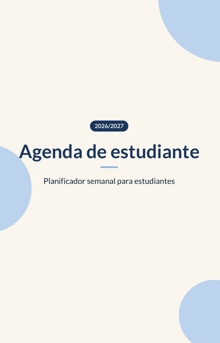 Agenda de estudiante 2026/2027