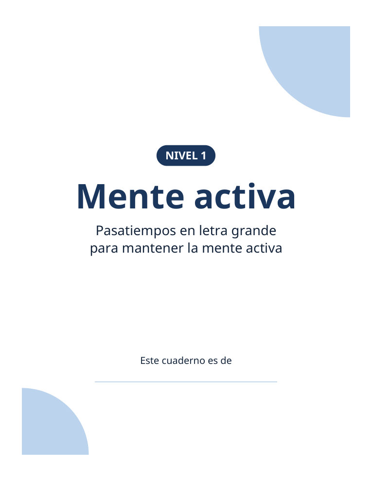 Portadilla del nivel 1 con espacio para el nombre